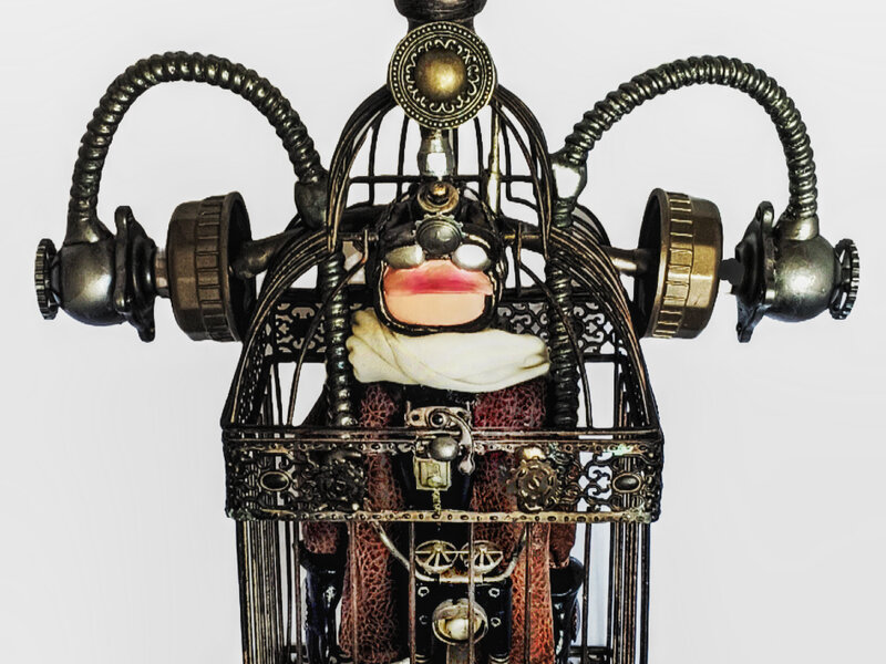 Steampunk sculpture