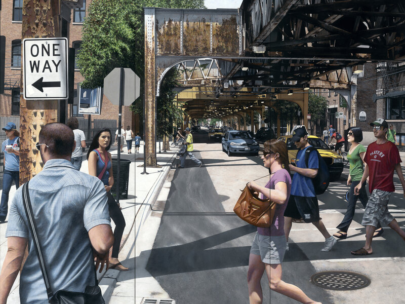 Photo of painting "Under the L" by David Holmes