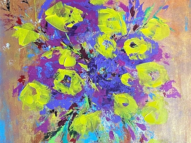 Abstract with flowers