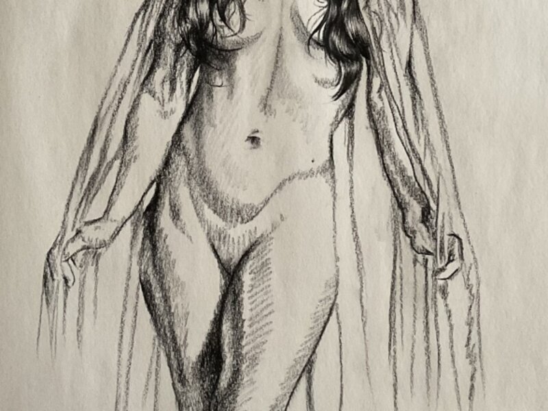 Charcoal on Newsprint Paper 18 x 24