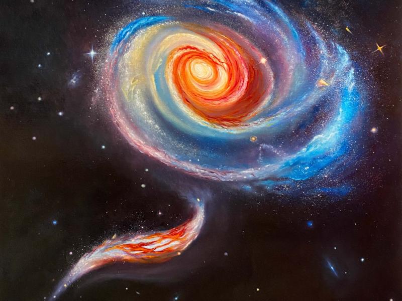 Cosmic Rose, ARP 273, Interacting Galaxies