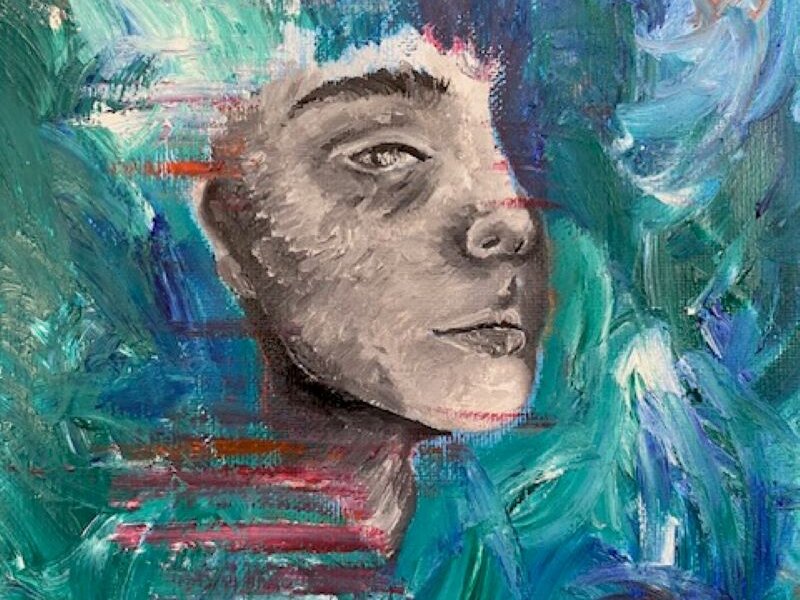 acrylic paint was the medium used 