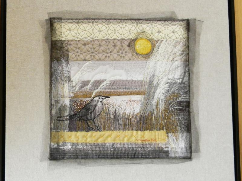 quilting, embroidery, beadwork, photography on linen and cotton.