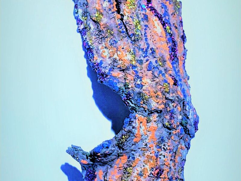 This mixed-media art piece is the cover of Nightingale and Sparrow's 'Crystalline' issue, winter 2023