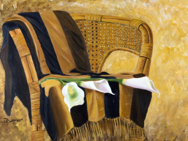 Calla Lillies on Wicker