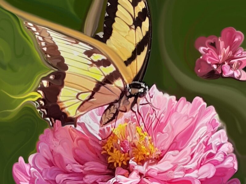 Made with hundreds of hearts to create the full image. 
