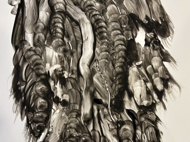 Finger painting in tempera paint, September 22, 2026.