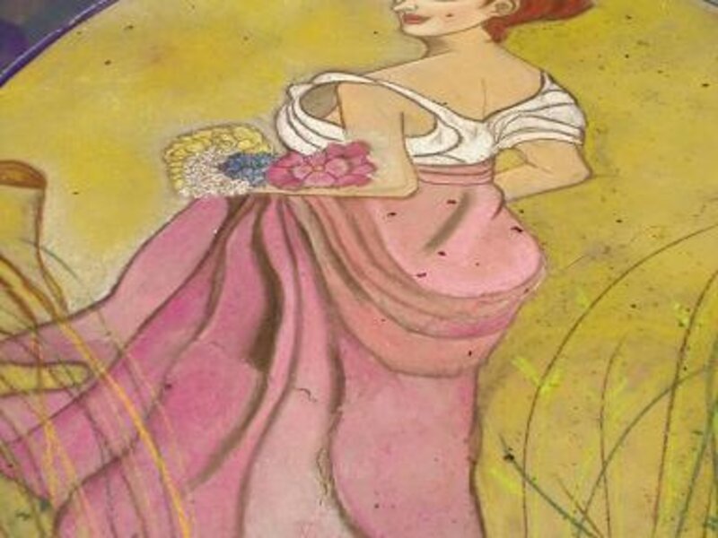 Autumn replica in chalk by Alphonse Mucha