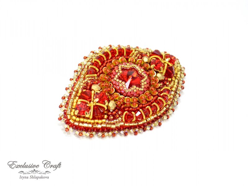 Hair barrette "On Fire"