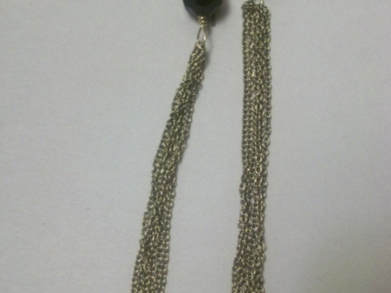 Tassel Earrings with gold chains 