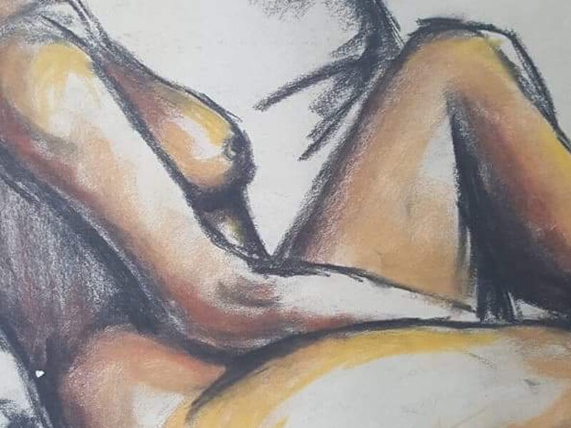 Abstract figure charcoal