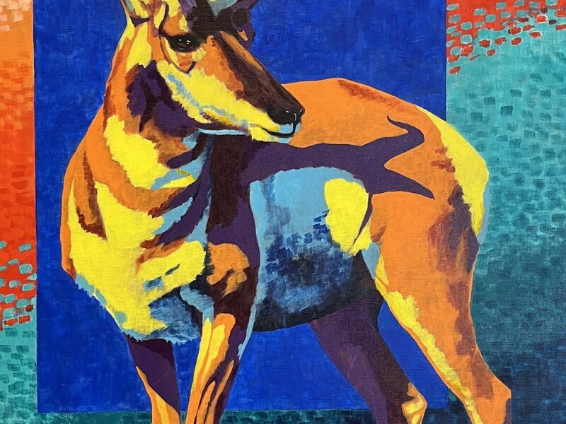 Golden Hour Pronghorn/Acrylic/16x20/J.Trueax