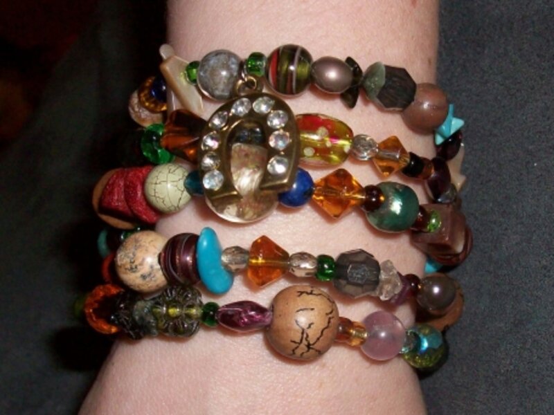 Wrap bracelet with horseshoe charm