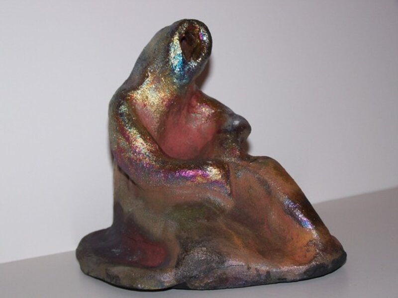 Copper matt with metallic blue colored hooded figure 3