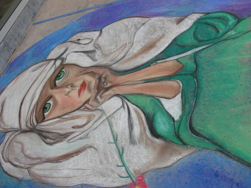 Art Noveau chalk drawing