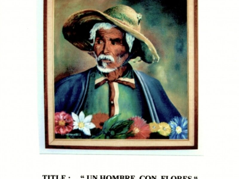 MAN WITH FLOWERS