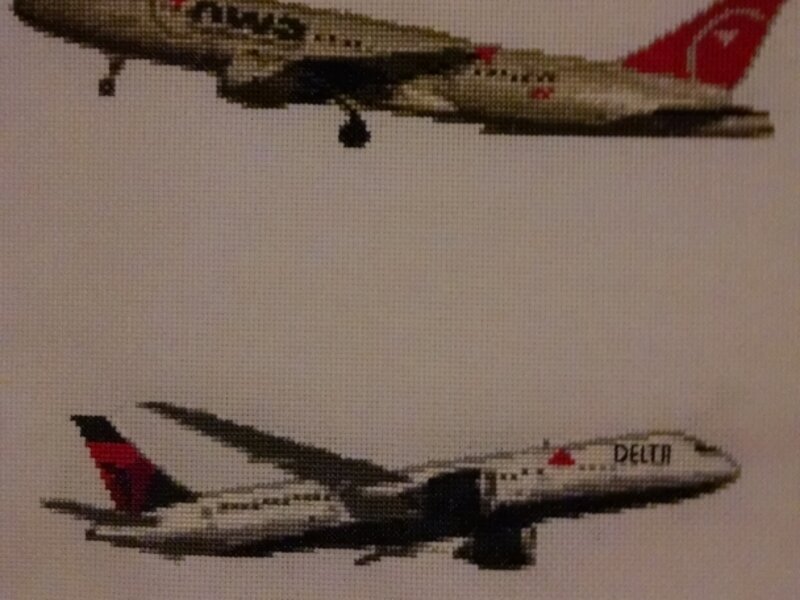 Keep Flying Northwest with Delta Hand Stitched