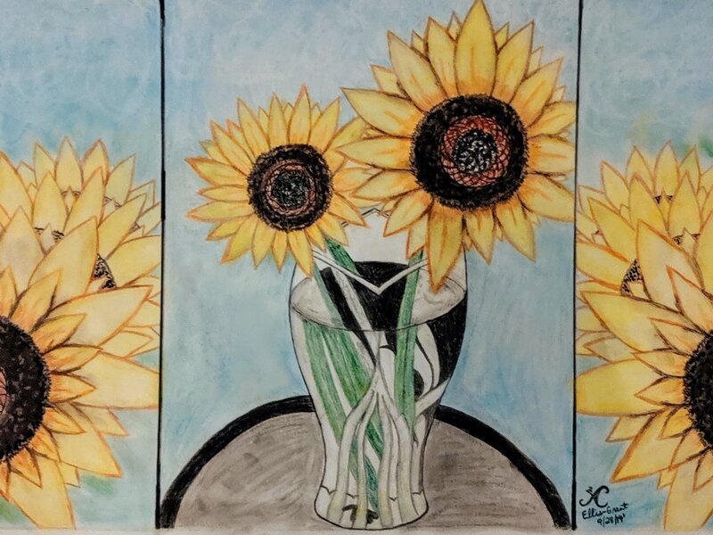 Sunflower Triptych