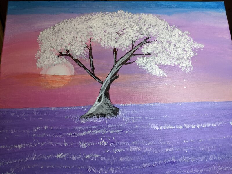 Purple Field Sunset