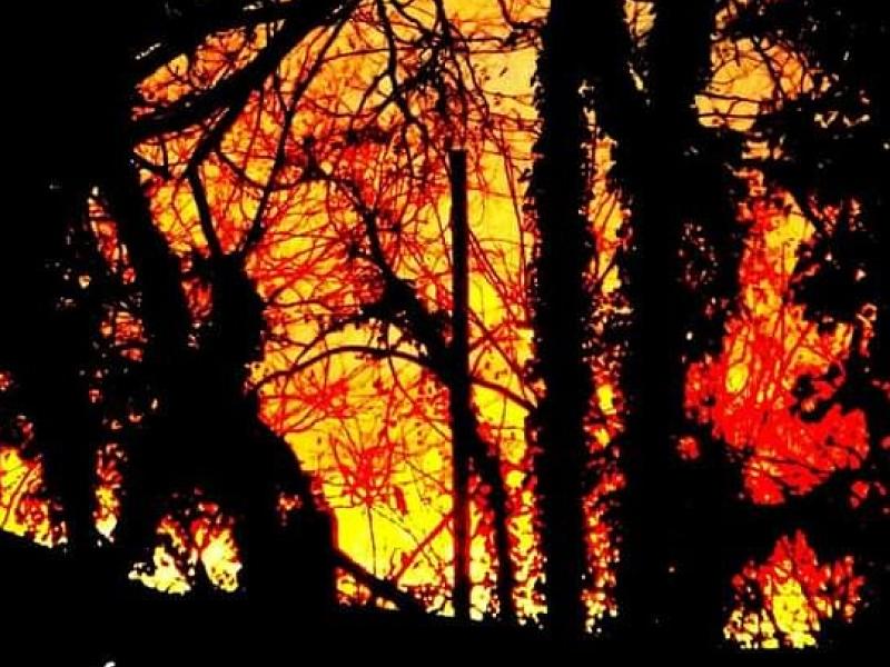 Fiery sunset