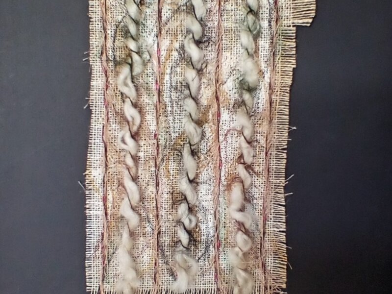 HILDEGAARD 10th century tapestry fragment 