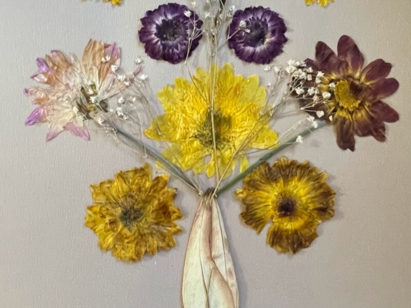 Pressed flower art