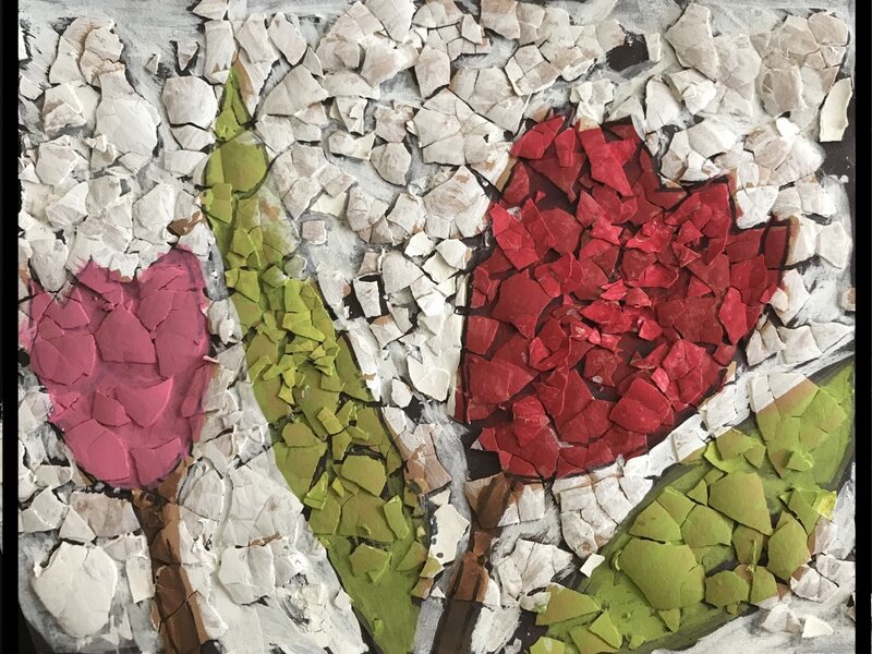 Mosaic Art Tulips