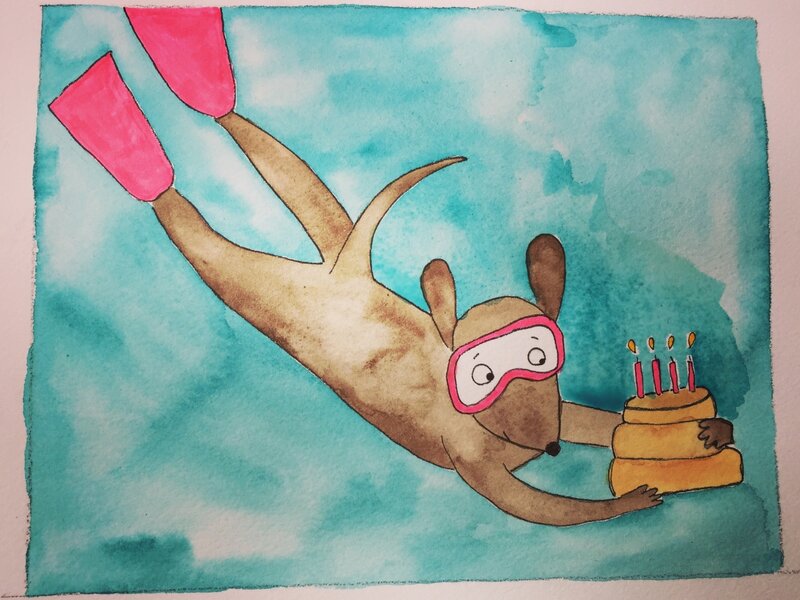 Pup Cakes - diving