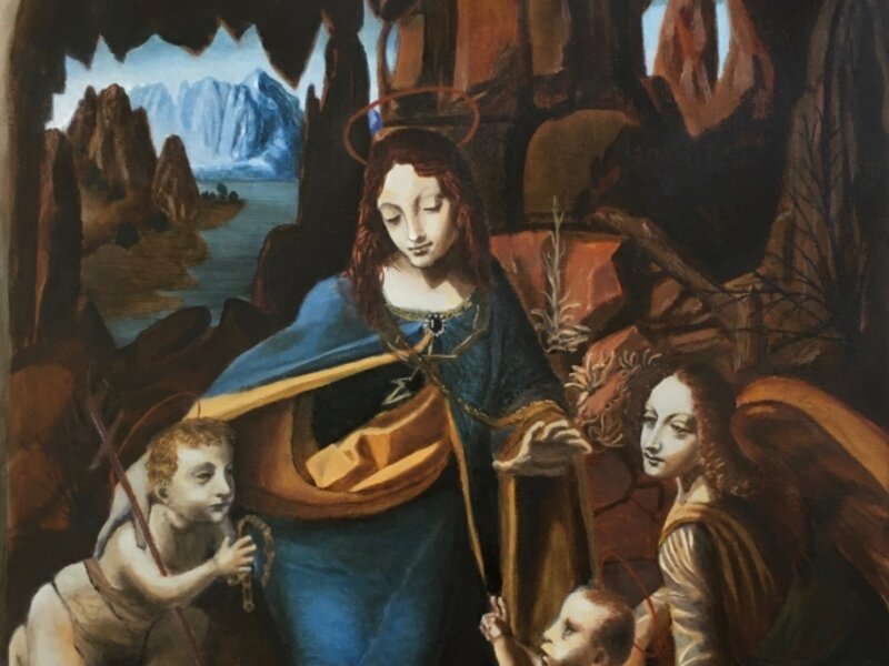 Madonna on the Rocks after da Vinci