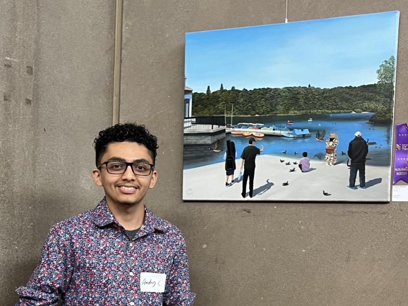 Picture next to artwork