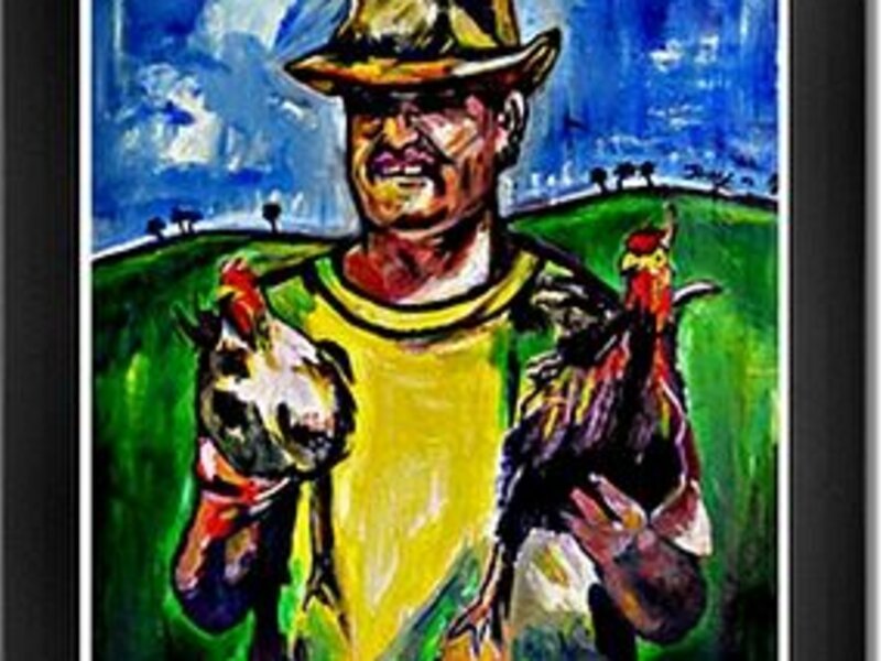 Jibaro and roosters