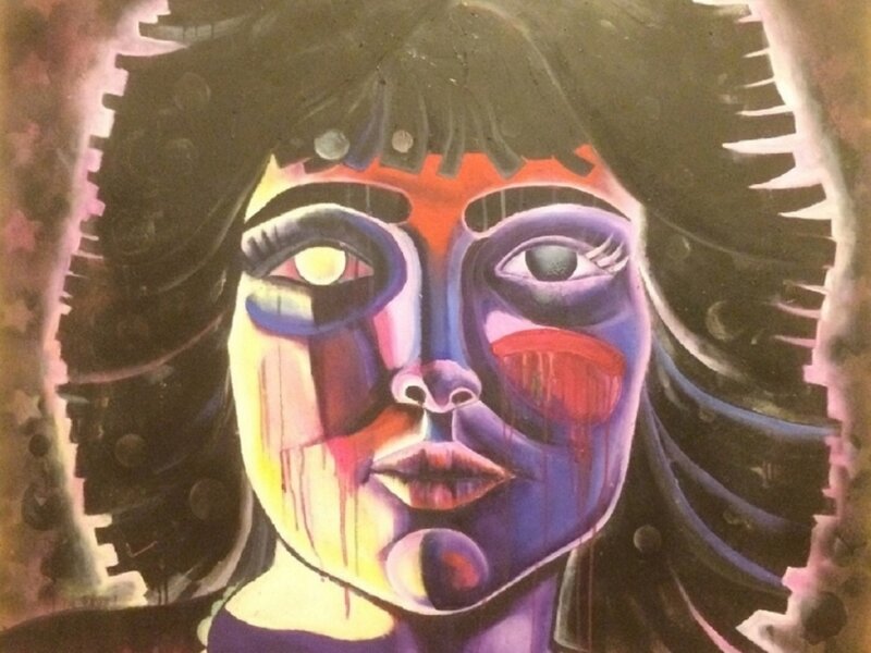 Portrait of Girl With Black Hair