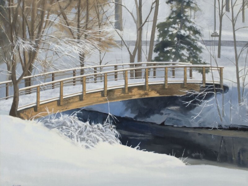Minnehaha creek winter scene
