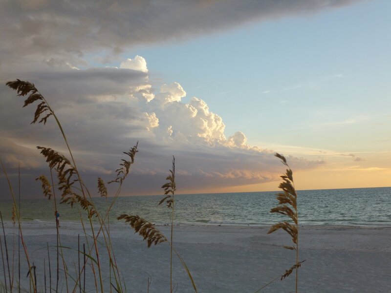 Moon Set at Sunrise Indian Rocks Beach