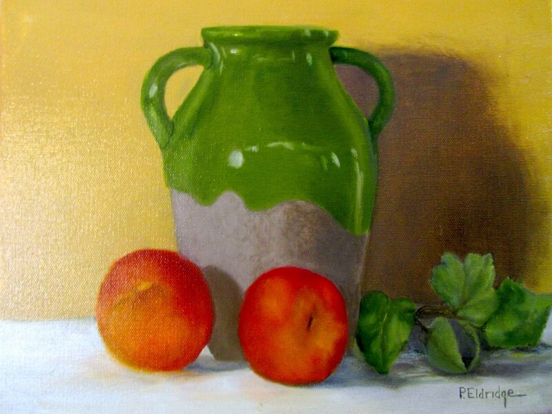 Peaches and Vase