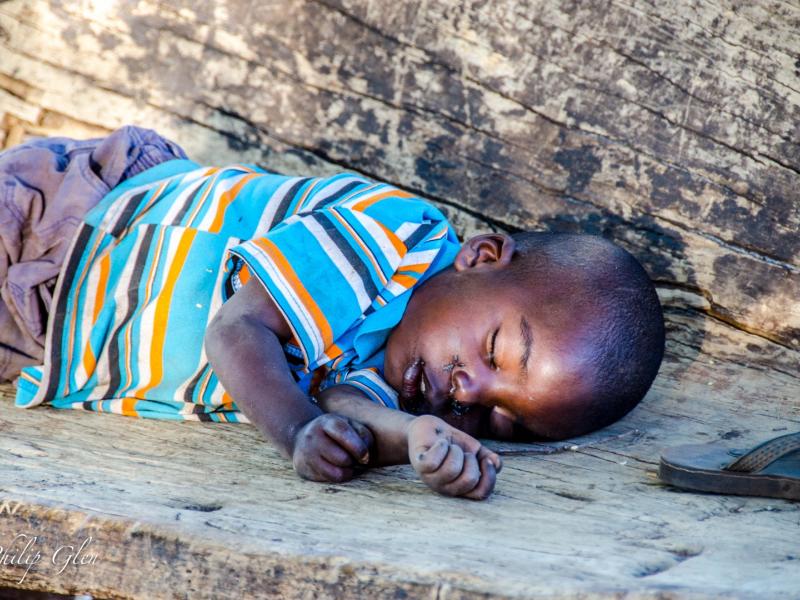 African Village; Infant Sleeping