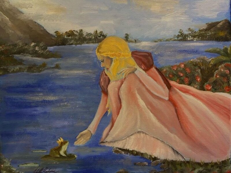 this piece was made with oil paint
