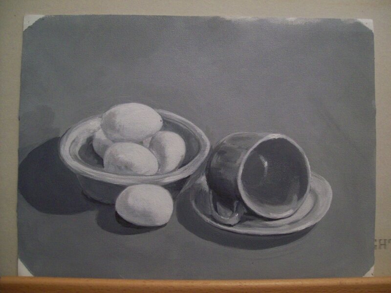 cup and eggs