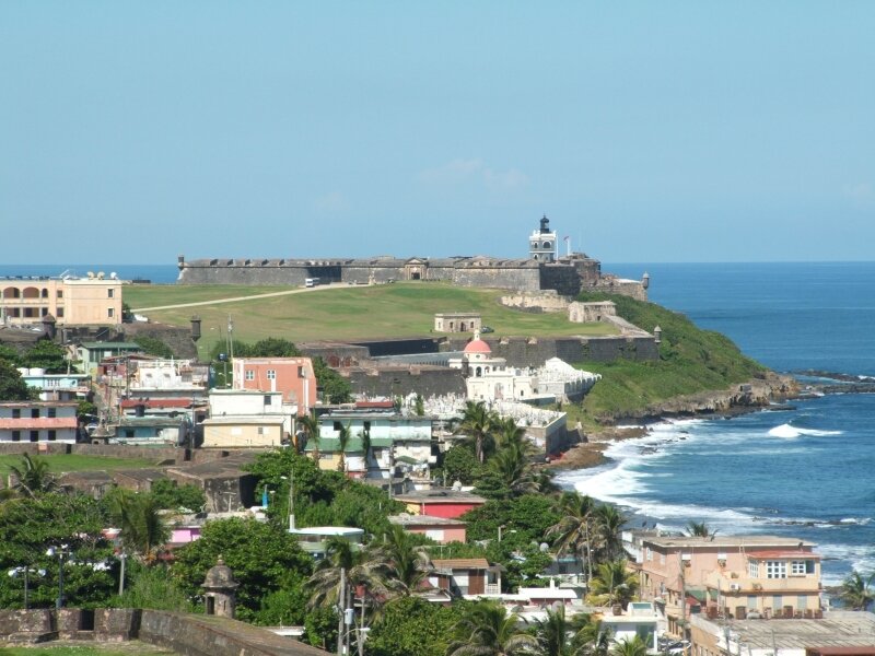 FORT  VIEW OF SHORE LINE SAN JUAN, PUERTO RICO