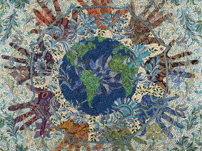 Original artwork by Ebova / Erika Pochybova from her "contemporary symbols" series. 