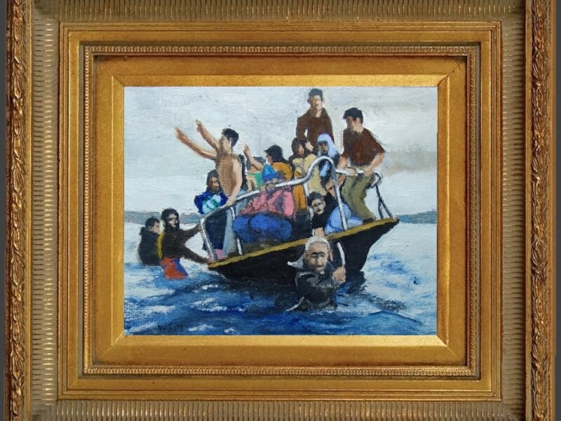 Refugees Off Lesbos