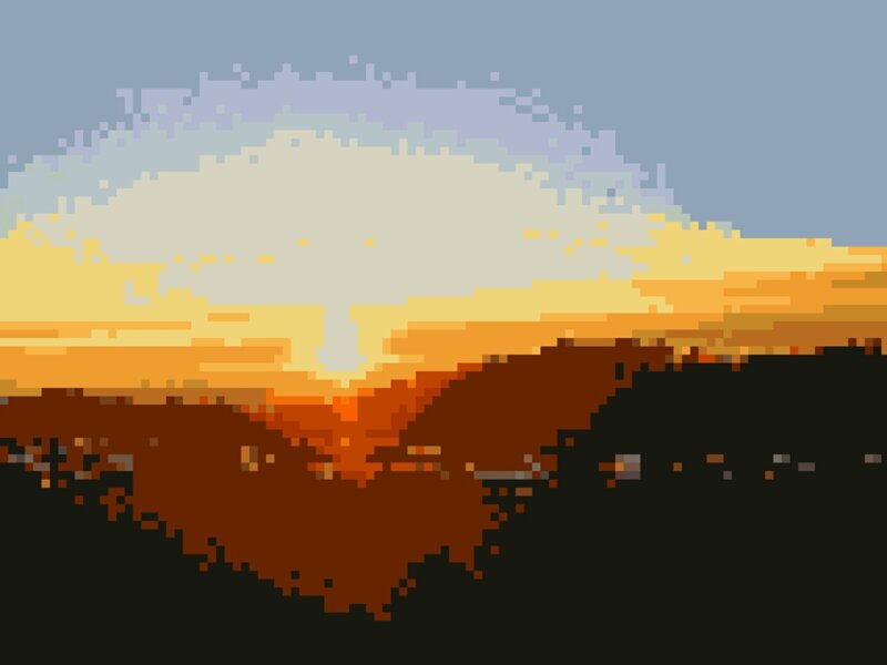 8bit sunset