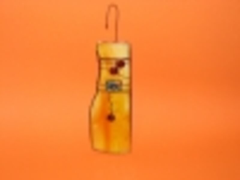 Glass suncatcher with embellishments