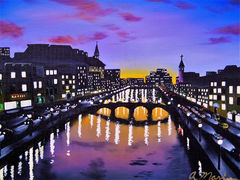 Sunset over the River