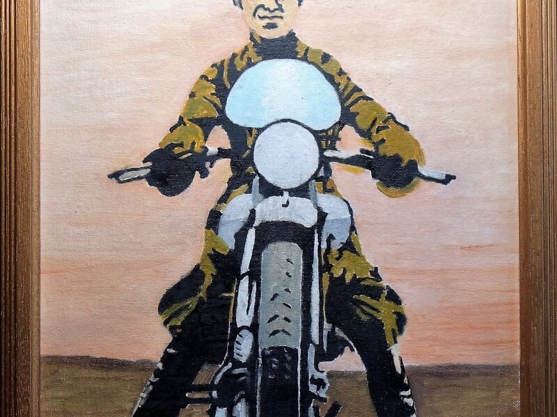 T.E. Lawerence on His Smith-Bouroughs Motorcycle