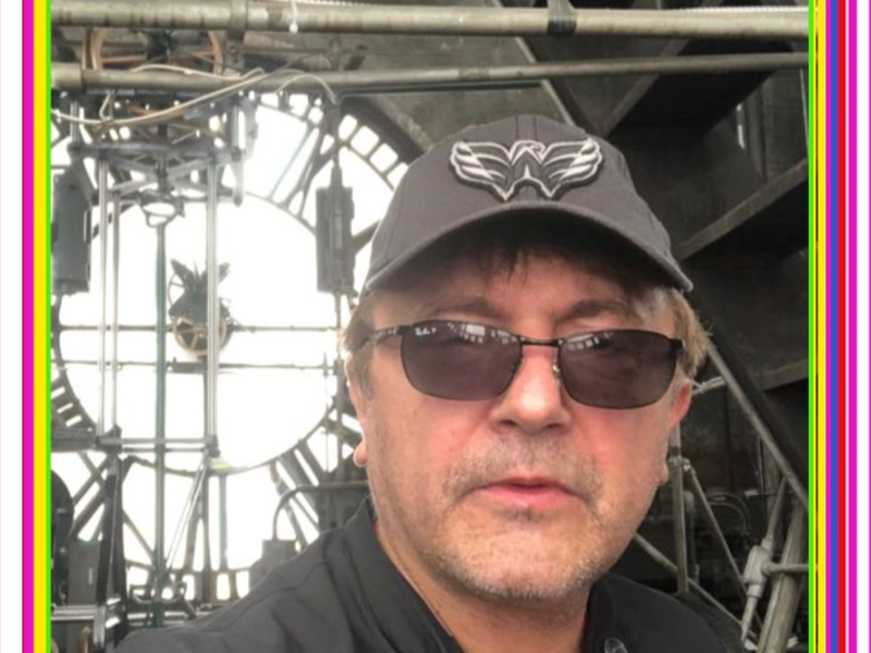 self portrait with clock of my tower