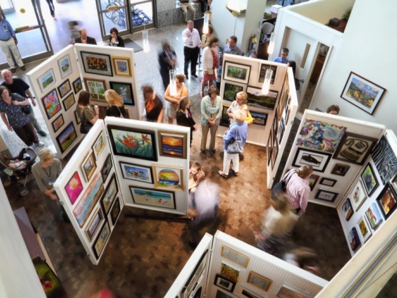 1st Annual Exhibit The lobby was full of artwork with more than 270 pieces on display in the 1st NAP Exhibition at Carilion Clinic