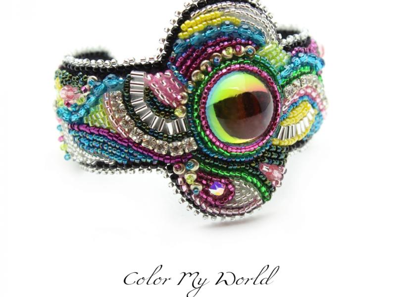 7th Annual Exhibit "Color My World" Beaded Cuff