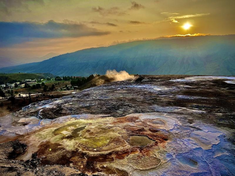 8th Annual Exhibit Sunrise at Mammoth Hot Springs