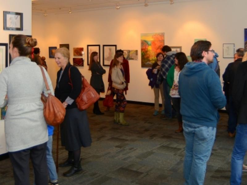 8th Annual Exhibit Visitors to the Downtown Art Center taking in the wonderful NAP artwork in display